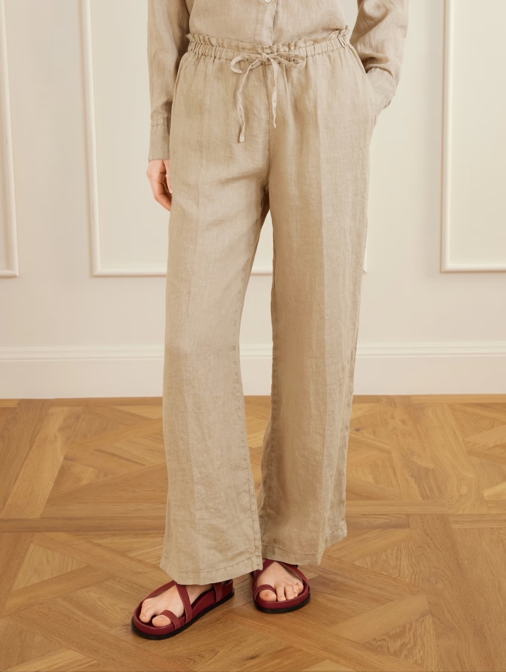 JAMES PERSE Linen straight-leg pants Small (1)